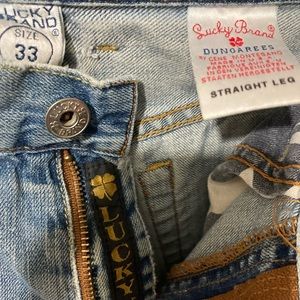 Mens Lucky Straight Leg Jeans Sz 33x32